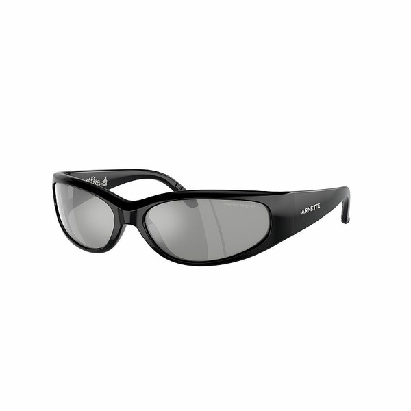 Arnette Men's  0AN4302 62mm Catfish Round Polarized Mirror Sunglasses, Black