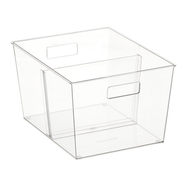 Everything Organizer Clear Tapered Bin With Divider