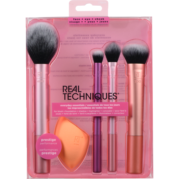 Real Techniques Everyday Essentials Makeup Brush Set Same-Day