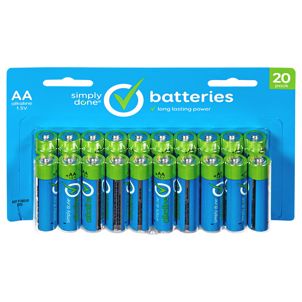 Simply Done AA Alkaline Batteries Same-Day Delivery or Pickup