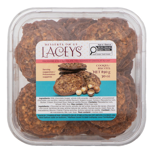 Laceys Macadamia & Milk Chocolate, 850 g