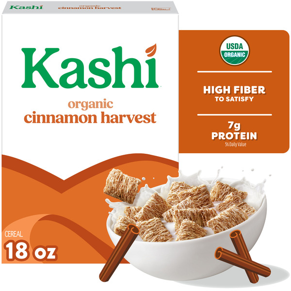 Kashi Breakfast Cereal, Organic, Whole Grain, Cinnamon Harvest,  Box (1 Box)