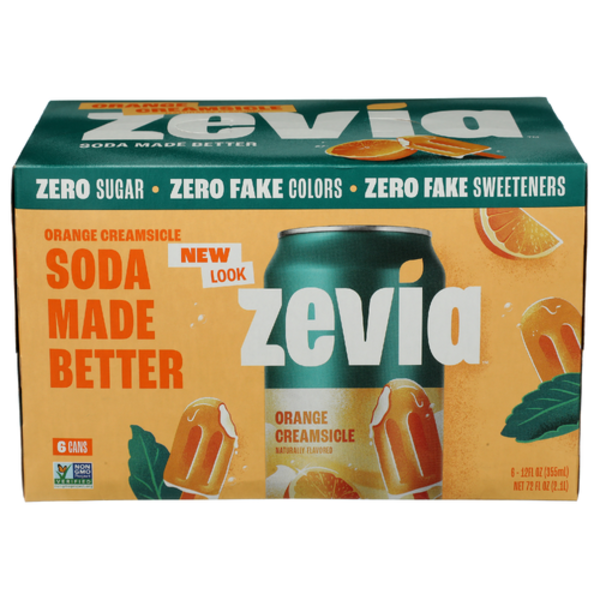 Zevia Orange Creamsicle Soda 6 Pack Same-Day Delivery or Pickup