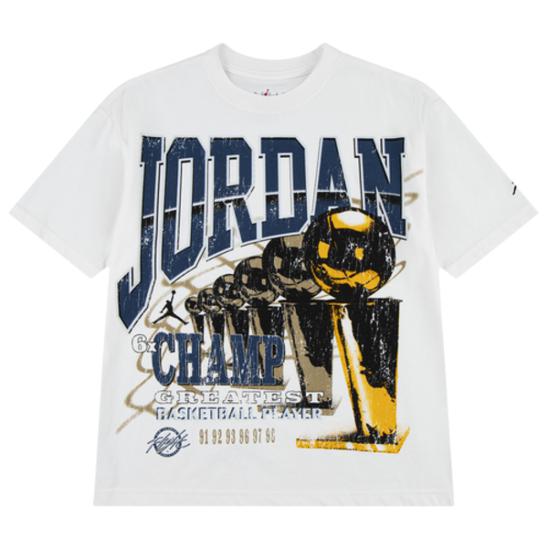 Jordan Boys' Preschool 6 Time Champ T-Shirt, L - Blue/Sail