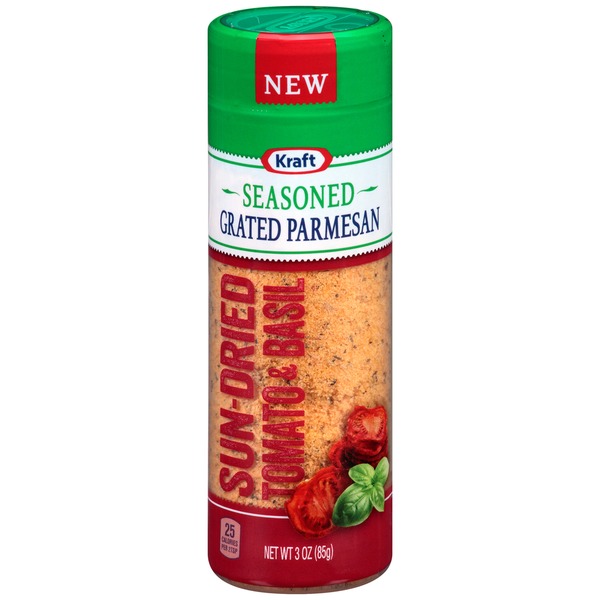 Kraft Grated Cheese SunDried Tomato & Basil Seasoned Grated Parmesan