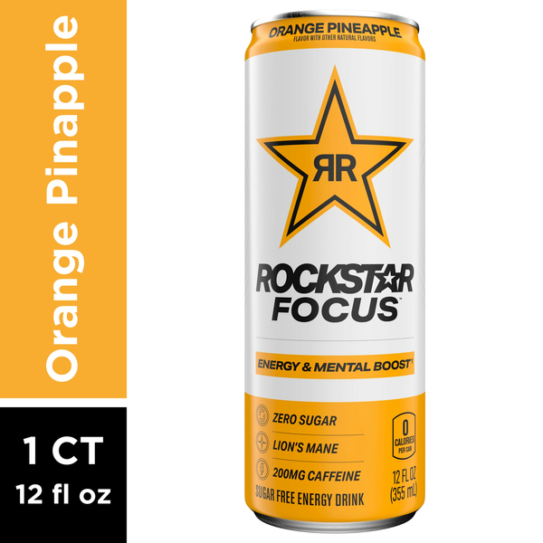 Rockstar Focus Sugar Free, Orange Pineapple Same-Day Delivery