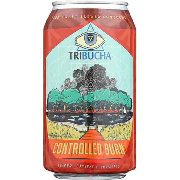 Tribucha Kombucha Controlled Burn Ginger, Cayenne & Turmeric Single