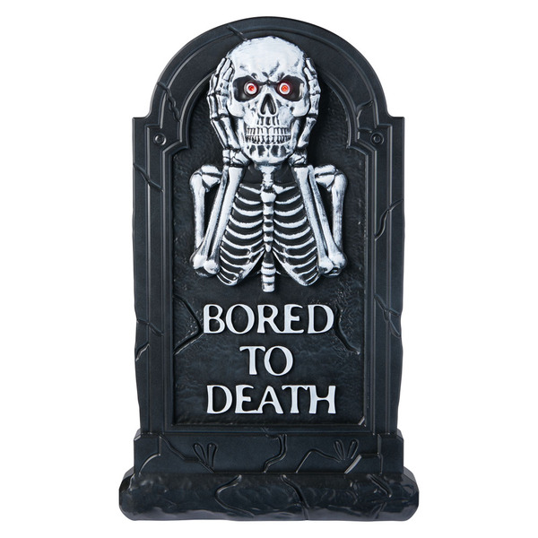 Halloween Collection Bored to Death LED Tombstone Same-Day