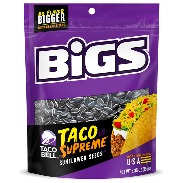 BIGS Keto Friendly Taco Bell Taco Supreme Sunflower Seeds