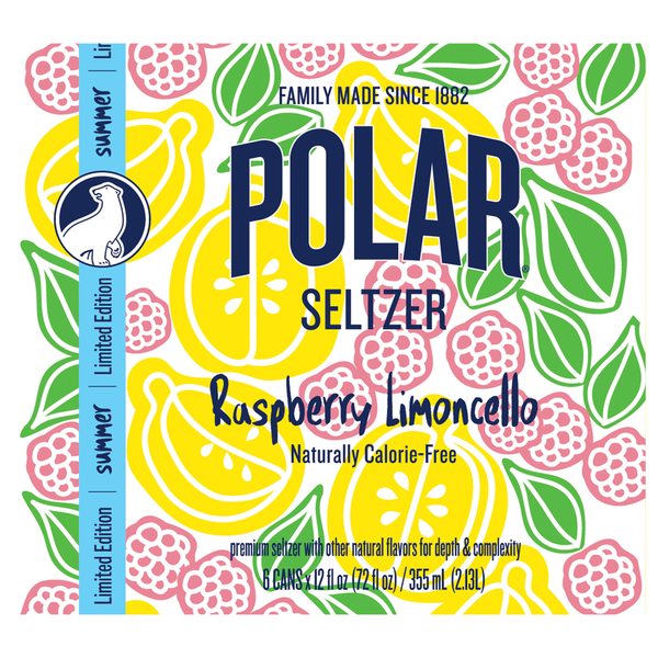Polar Premium Raspberry Limoncello Seltzer Same-Day Delivery or