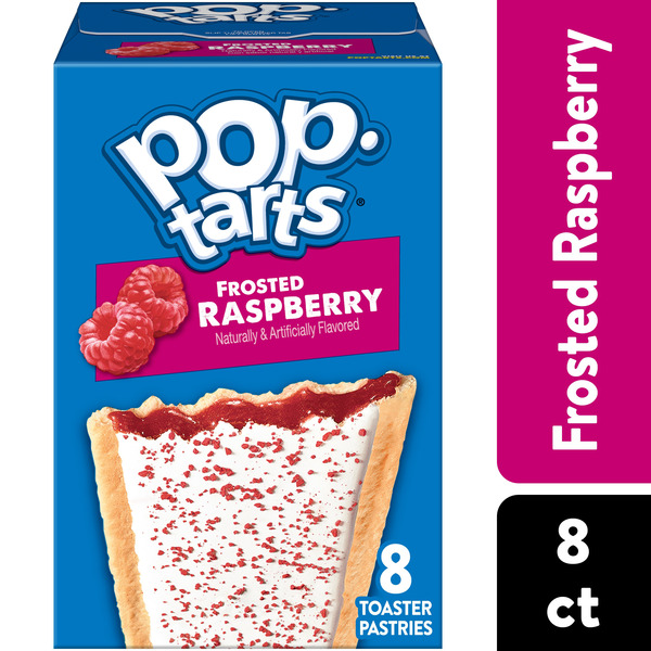 Pop-Tarts Frosted Raspberry Toaster Pastries, Breakfast Foods, 8 Count
