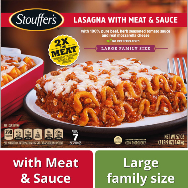 Stouffer's Large Family Size Lasagna with Meat Sauce Frozen Entrée