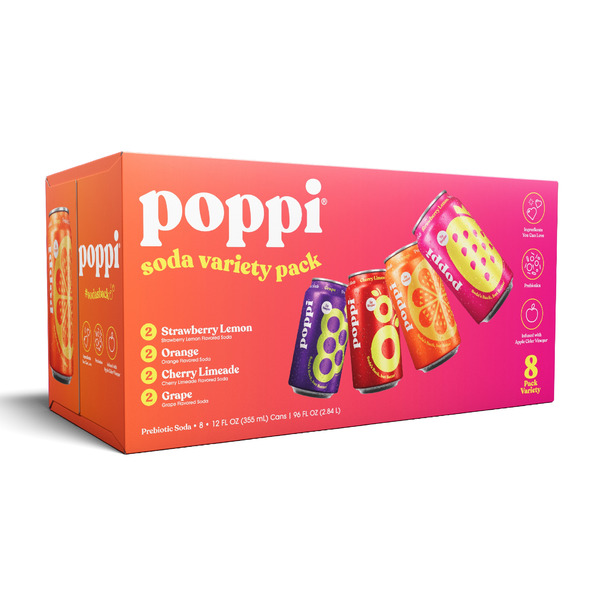 Poppi Prebiotic Soda, Fruit Variety Pack Same-Day Delivery or