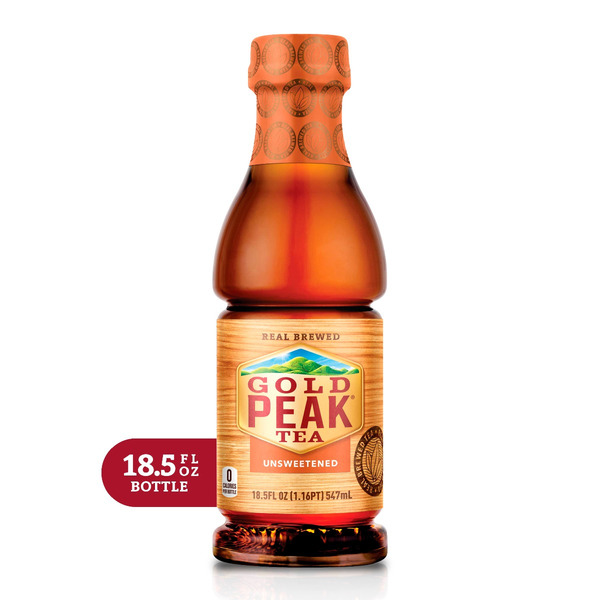 Gold Peak Unsweetened Black Tea Bottle, 12/18.5 fl oz