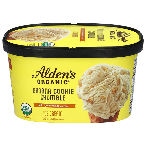 Giant Food Alden's Organic Banana Cookie Crumble Ice Cream Same