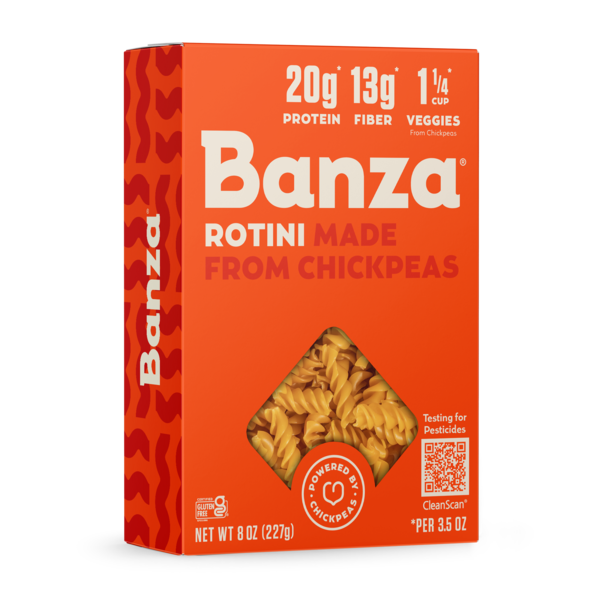 Banza Rotini Pasta, Gluten Free, High Protein, Lower Carb