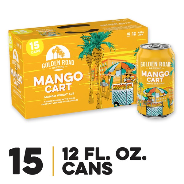 Golden Road Brewing Mango Cart Wheat Ale Craft Beer Cans (180 oz