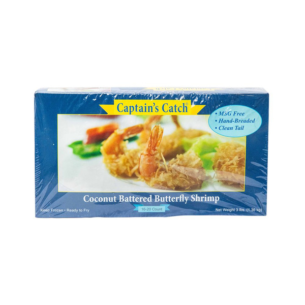 Frozen Captain's Catch - Coconut Battered Butterfly Shrimp,16-20 ct - 3 lbs