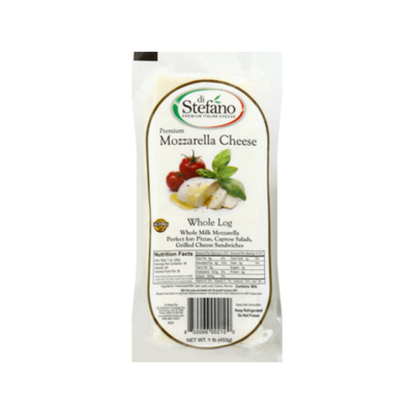 Di Stefano Cheese, Premium, Mozzarella, Whole Log