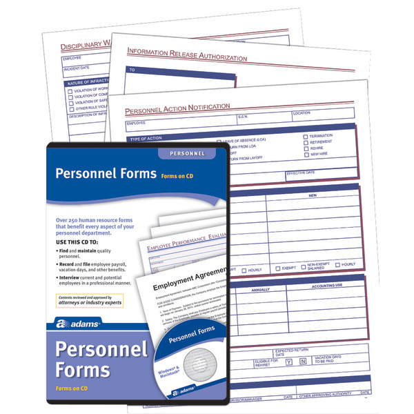 Adams Employee Personnel Forms & CD