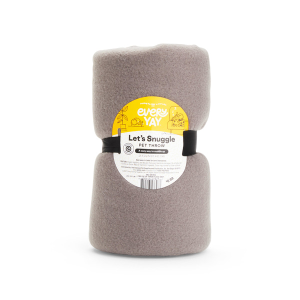 Every Yay Cat Fleece Throw - Dark Gray - 24"