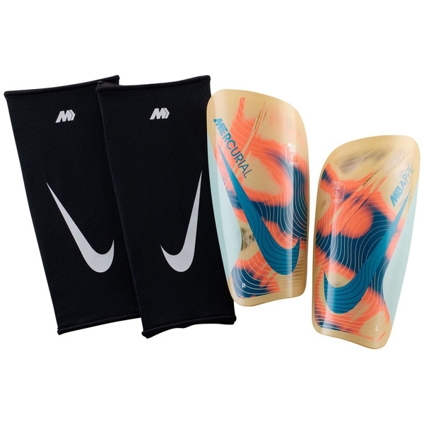 Nike Mercurial Lite Kylian Mbappé Soccer Shin Guards, L - Orange