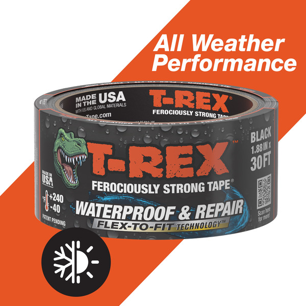 T-Rex Products Waterproof and Repair Black Waterproof Duct Tape 1.88-in x 10 Yard(s)