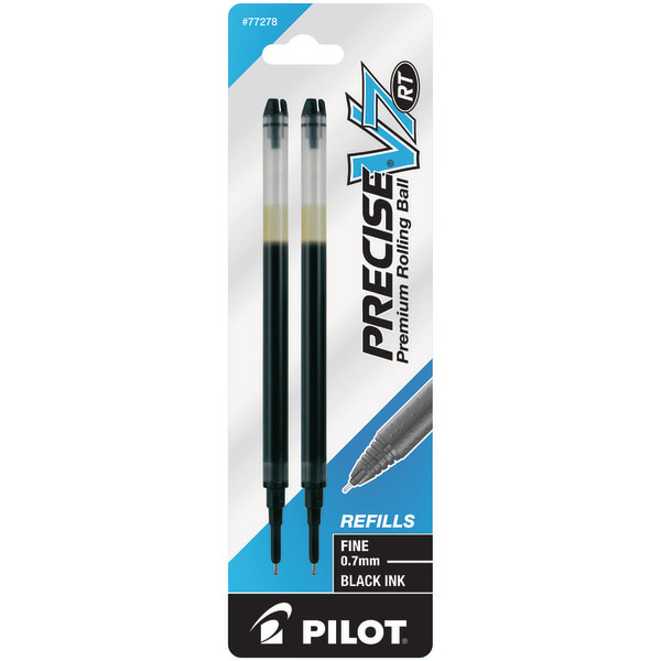 Pilot 0.7mm Black Ink Fine Point Precise V7 RT Rolling Ball Pen Refills