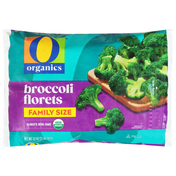 O Organics Broccoli Florets, Family Size