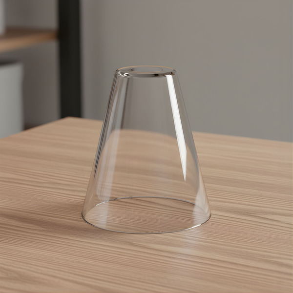 Style Selections Mix and Match 7.35-in x 6.62-in Cone Clear Clear glass Pendant light shade with 1-5/8-in Fitter