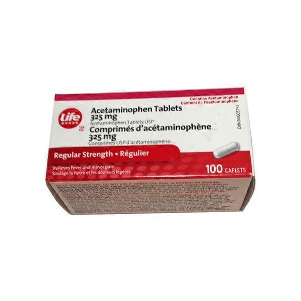Life Brand 325 Milligrams Acetaminophen Caplets (each) Instacart