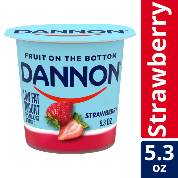 Dannon Fruit on the Bottom Strawberry Low Fat Yogurt, Gluten Free