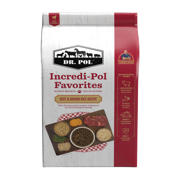 Dr. Pol Incredi-Pol Favorites Beef and Brown Rice Dog Food 6lb.