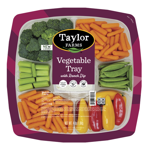 Taylor Farms Peas & Peppers Extra Large Vegetable Tray Same-Day