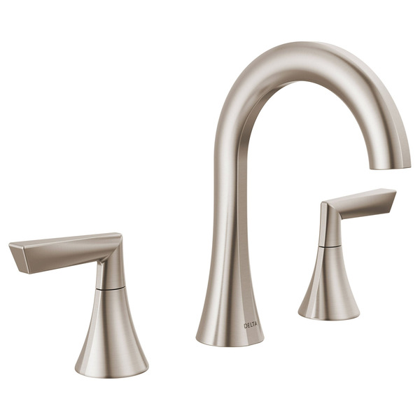 Delta Rinna Two Handle Widespread Bathroom Faucet, Brushed Nickel