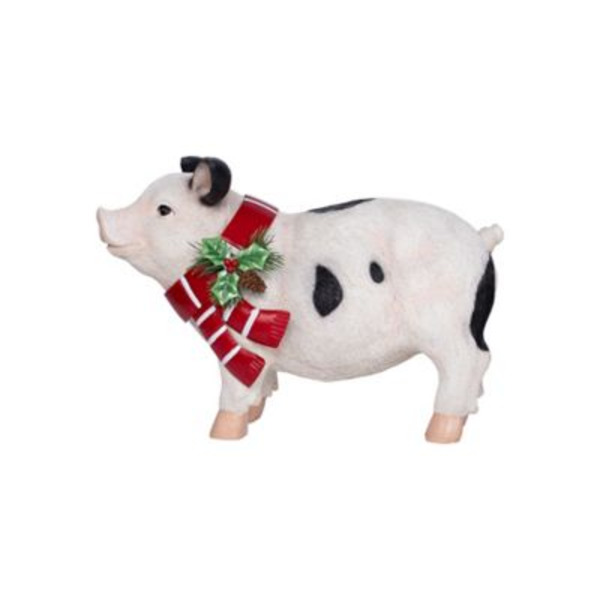 Red Shed 13.4 in. Spotted Pig Christmas Decoration