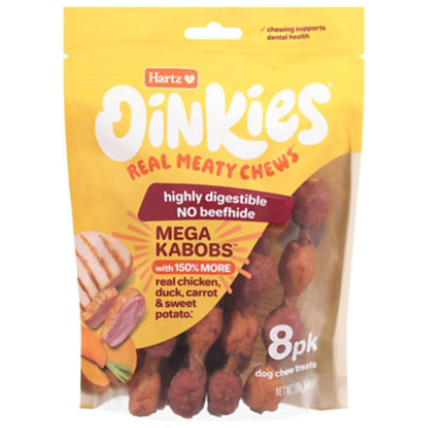Hartz Oinkies Mega Kabobs Dog Chew Treats