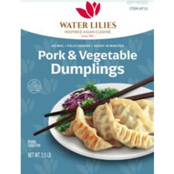 Frozen Water Lilies - Pork & Vegetable Dumplings - 2.5 lb