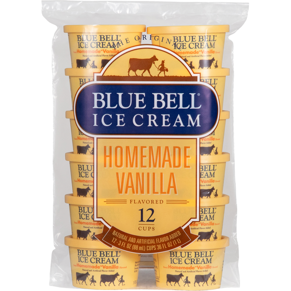 Blue Bell Vanilla Ice Cream Cups
