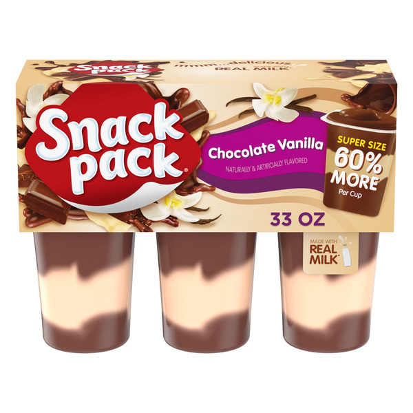Snack Pack Chocolate Vanilla Flavored Pudding Same-Day Pickup