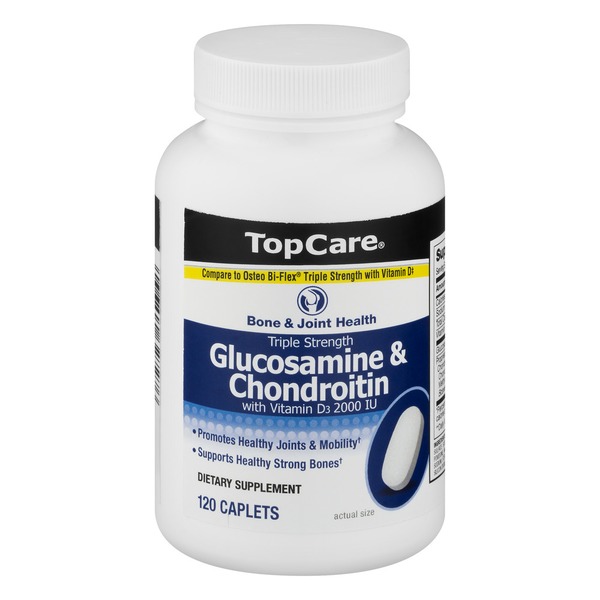 Top Care Glucosamine & Chondroitin with Vitamin D3 2000 IU Triple