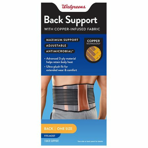 Walgreens Walgreens Adjustable Back Support With Copper Infused Fabric