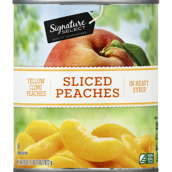 Signature SELECT Peaches, Sliced, in Heavy Syrup