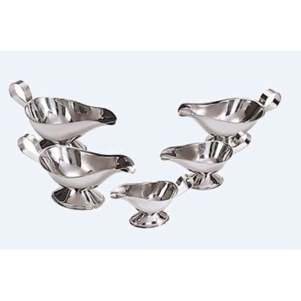 Adcraft BG-8 Gravy Boat 8 ounce 18/8 stainless steel mirror finish oval base