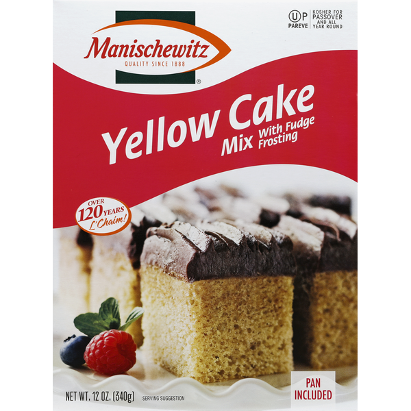Manischewitz Cake Mix, Yellow, with Fudge Frosting (12 oz) Instacart