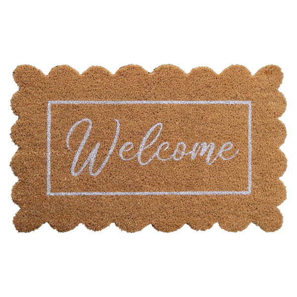 Spring Coir Mat Insert KIRKTON HOUSE Spring Coir Mat - Welcome Scallop Same-Day Delivery or ...