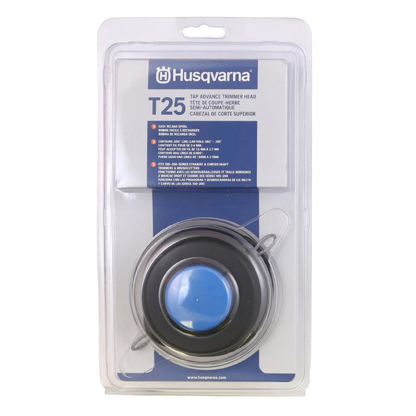 Husqvarna T25 Tap Advance Trimmer Head (966674401) Prewound .095-Inch Line Fits 100-200 Series