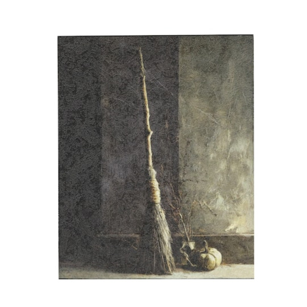 Ashland Witch Broom & Pumpkin Wall Decor