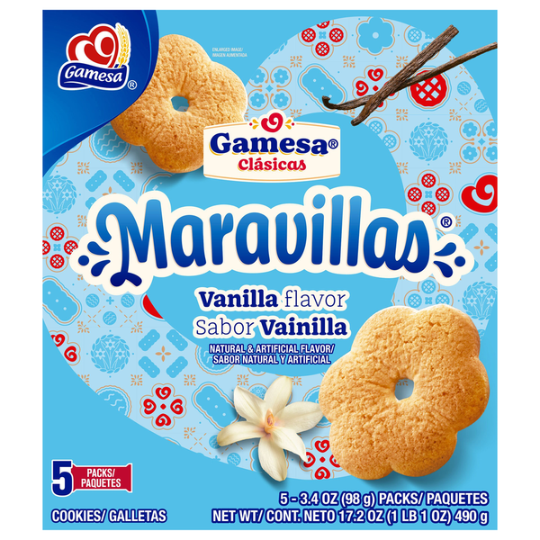 Gamesa Maravillas Vanilla Flavor Cookies