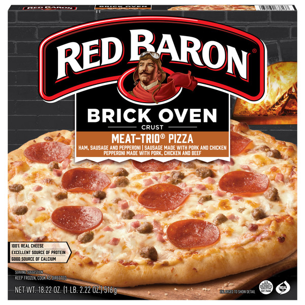 Red Baron Meat Trio Brick Oven Frozen Pizza Same-Day Delivery or
